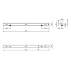 Профиль для стеклянных полок 6-8мм, PRISMATIC SLIM, L=764мм, алюминий, анодированное серебро