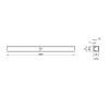 Профиль для стеклянных полок 8мм, PRISMATIC MINI 3D, L=2м, поликарбонат, молочный
