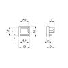 Заглушка для профиля PRISMATIC MINI 3D, пластик, белый