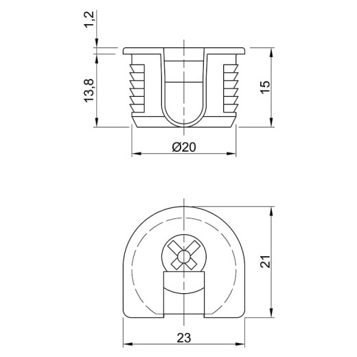 Стяжка VB 35/18, цинк (9117725) Hettich