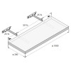 Полкодержатель Titan 3 толщина полки от 19мм (79714) Hettich
