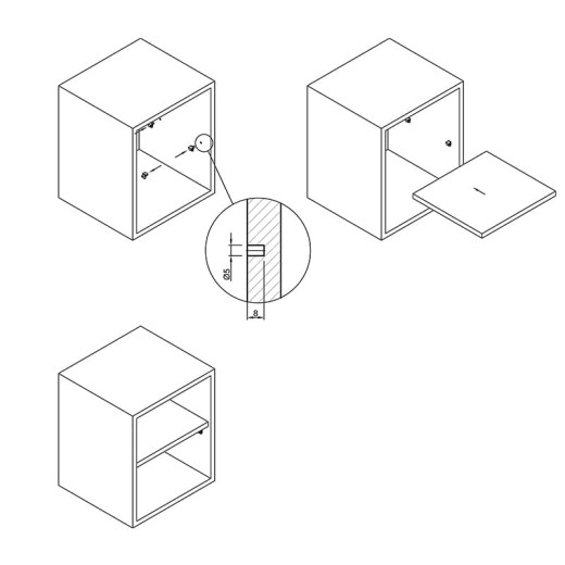 Полкодержатель Safety D=5мм, прозрачный (16180) Hettich