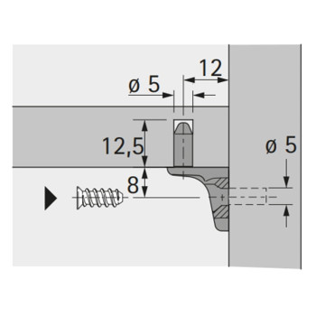 Полицетримач Sekura 7 D=5мм (53012) Hettich