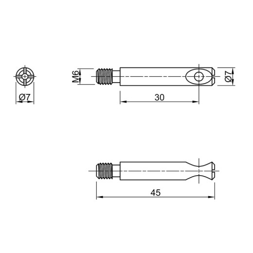 Дюбель для стяжки Housing, D=7, L=45, метал, (TF04) Permo
