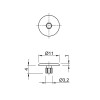 Заглушка для стяжки Housing, D=10, метал, (CF17) Permo