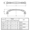 Ручка меблева DR 49/128 G15 бронза темна