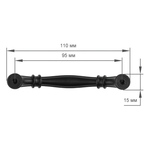 Ручка меблева DR 49/96 G15 бронза темна