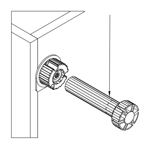 База для ножки кухонной разборной, черная, Scilm