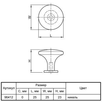 Ручка мебельная GVR 0906 G5 никель