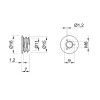 Низкопрофильная муфта M6 X 6/7MM, цинк, Siso
