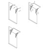 Консоль металл 195x248 косая, max 20кг, алюминий