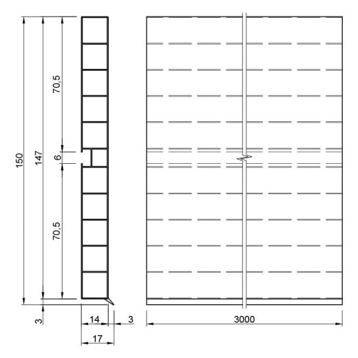 Цоколь 150mm белый глянец 1105 L-3м Thermoplast