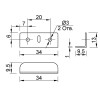 Замок врезной двухсторонний Muller CL 22mm