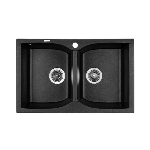 Гранитная мойка для кухни GRANADO Cordoba Black shine