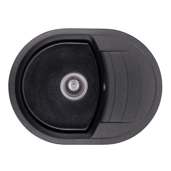 Гранитная мойка для кухни GRANADO Malaga Black shine