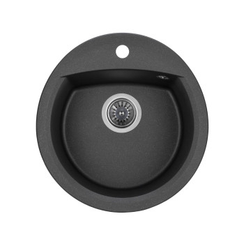 Гранитная мойка для кухни GRANADO Ronda Black shine