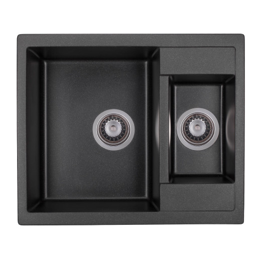 Гранитная мойка для кухни GRANADO Samora Black shine