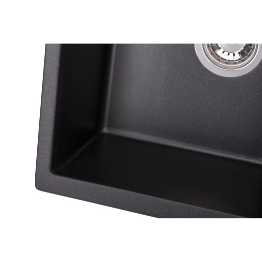 Гранитная мойка для кухни GRANADO Samora Black shine