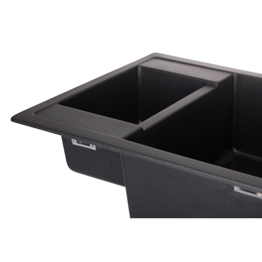 Гранитная мойка для кухни GRANADO Samora Black shine
