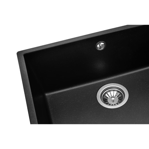 Гранітна мийка для кухні GRANADO Under top Max Black shine