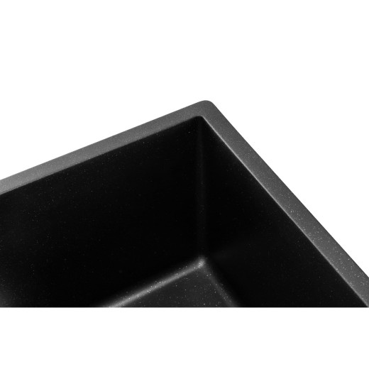 Гранітна мийка для кухні GRANADO Under top Max Black shine
