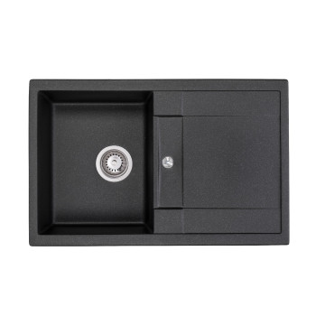 Гранитная мойка для кухни GRANADO Valencia Black shine