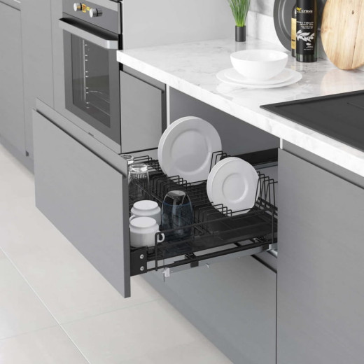 Сушка для посуды выдвижная на тандем Blum 70см Антрацит S-2032-A