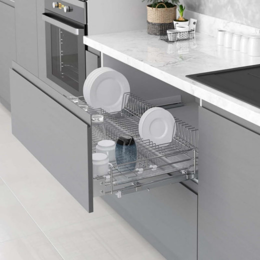 Сушка для посуды выдвижная на тандем Blum 90см хром S-2034-C