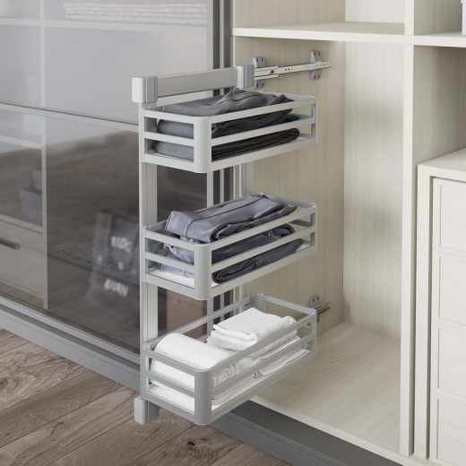 Карго 3-х уровневое серое, бокового крепления, левое 280х485х920 S-6271-G